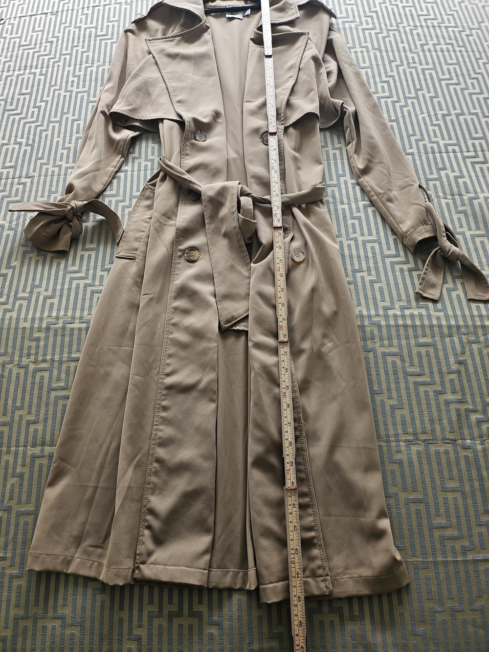 Princess Polly Beige Trench Coat - Picture 3 of 5